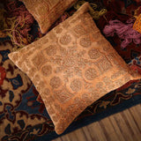 Rosewell Cotton Velvet Chikan Embroidered Cushion Cover