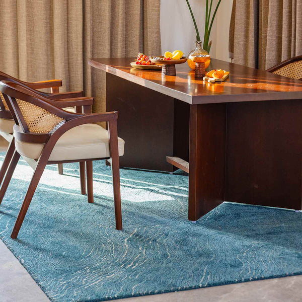 Lapis Hand Tufted Woollen And Viscose Rug