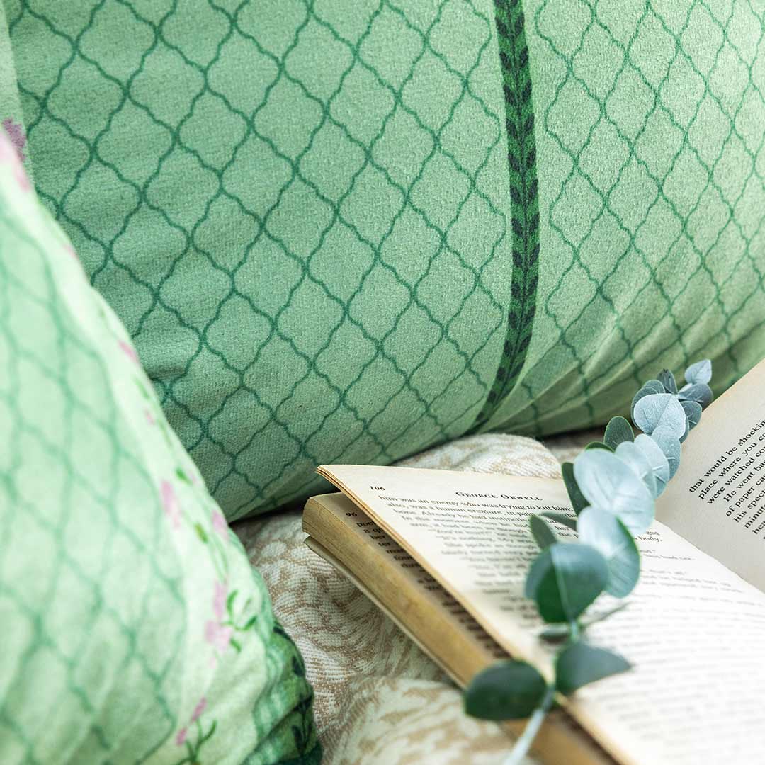 Indigo Mist Digital Printed Cotton Cushion Cover