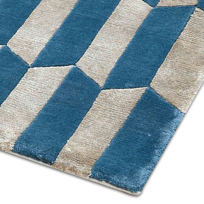 Tibetan Hand Knotted Woollen And Viscose Rug