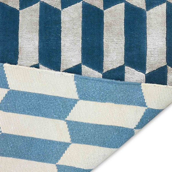 Tibetan Hand Knotted Woollen And Viscose Rug