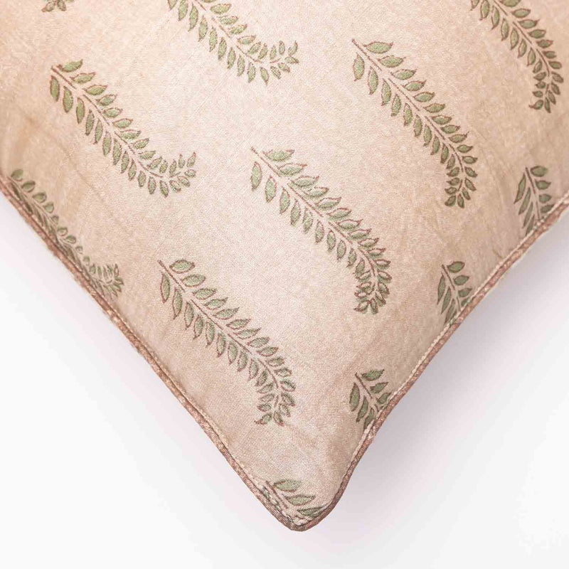 Ajrakh Silk block printed Cushion Cover