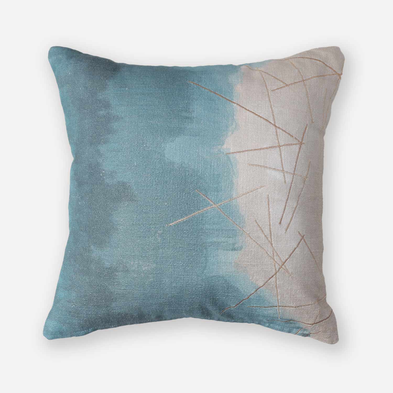 Blueprint Digital Printed Cotton Cushion Cover