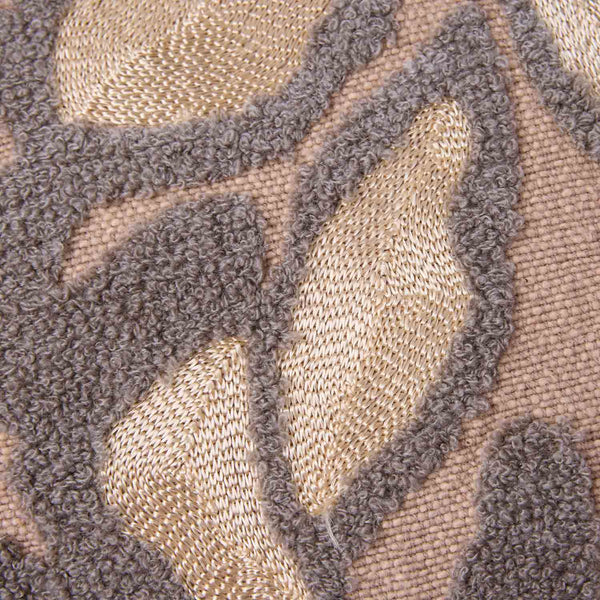 Pattika Cotton and Silk Embroidered Lumbar Cushion Cover