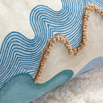 The Horizon Digital Printed Cotton Cushion Cover