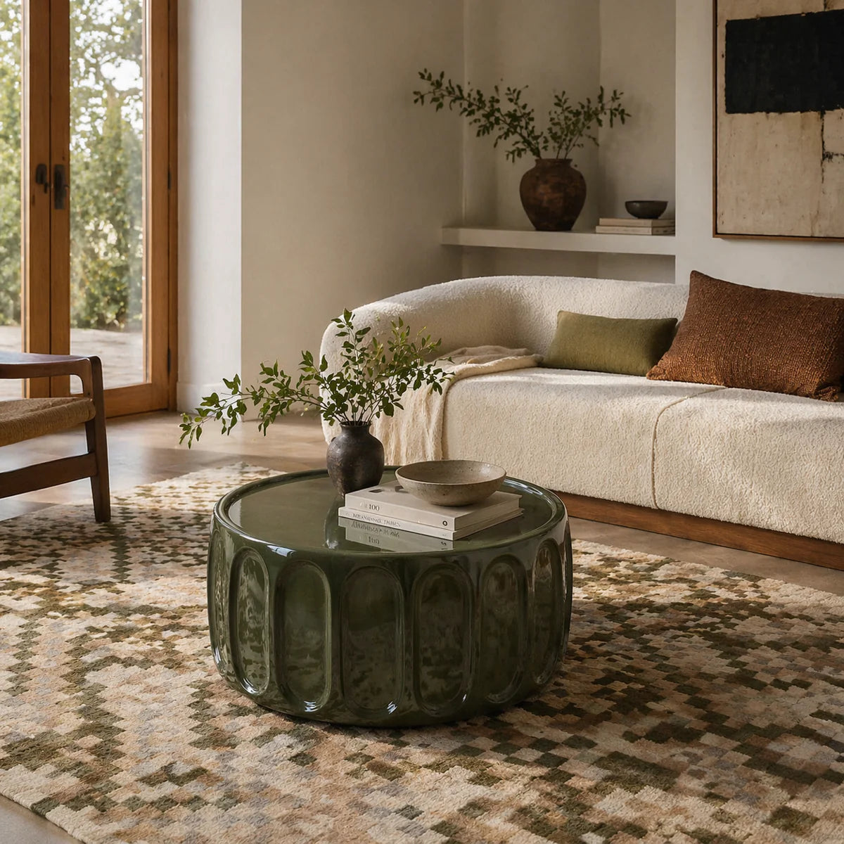 Tona Large Coffee Table - Olive