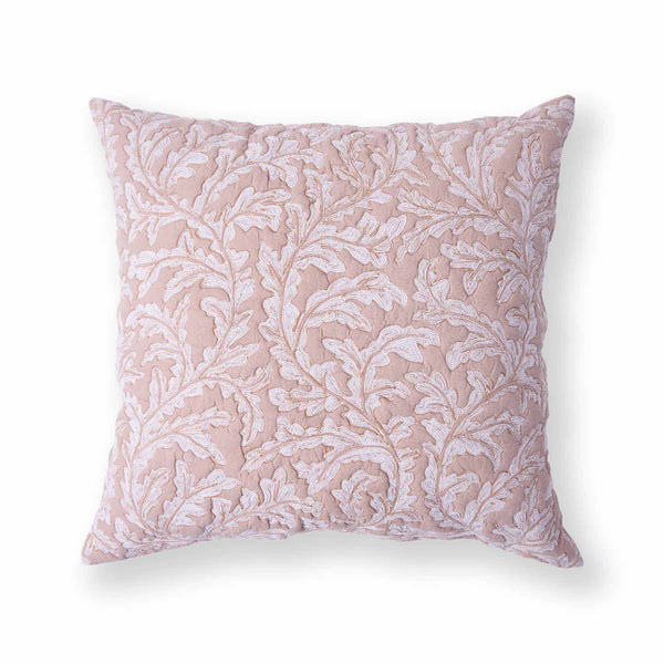 Leafair Hand Block Printed and Quilted Cushion Cover