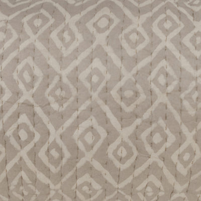 Zia Cotton Dabu Printed and Quilted Lumbar Cushion Cover