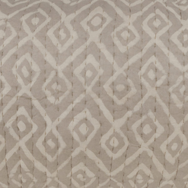 Zia Cotton Dabu Printed and Quilted Lumbar Cushion Cover