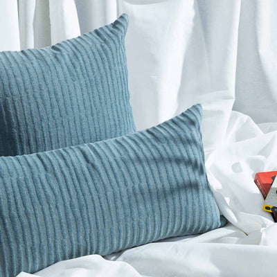 Neer-Ambar Cotton Jacquard Lumbar Cushion Cover