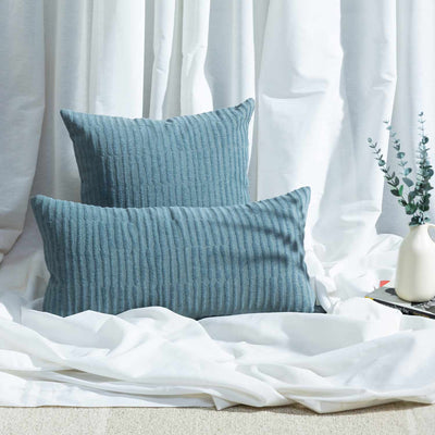 Neer-Ambar Cotton Jacquard Lumbar Cushion Cover