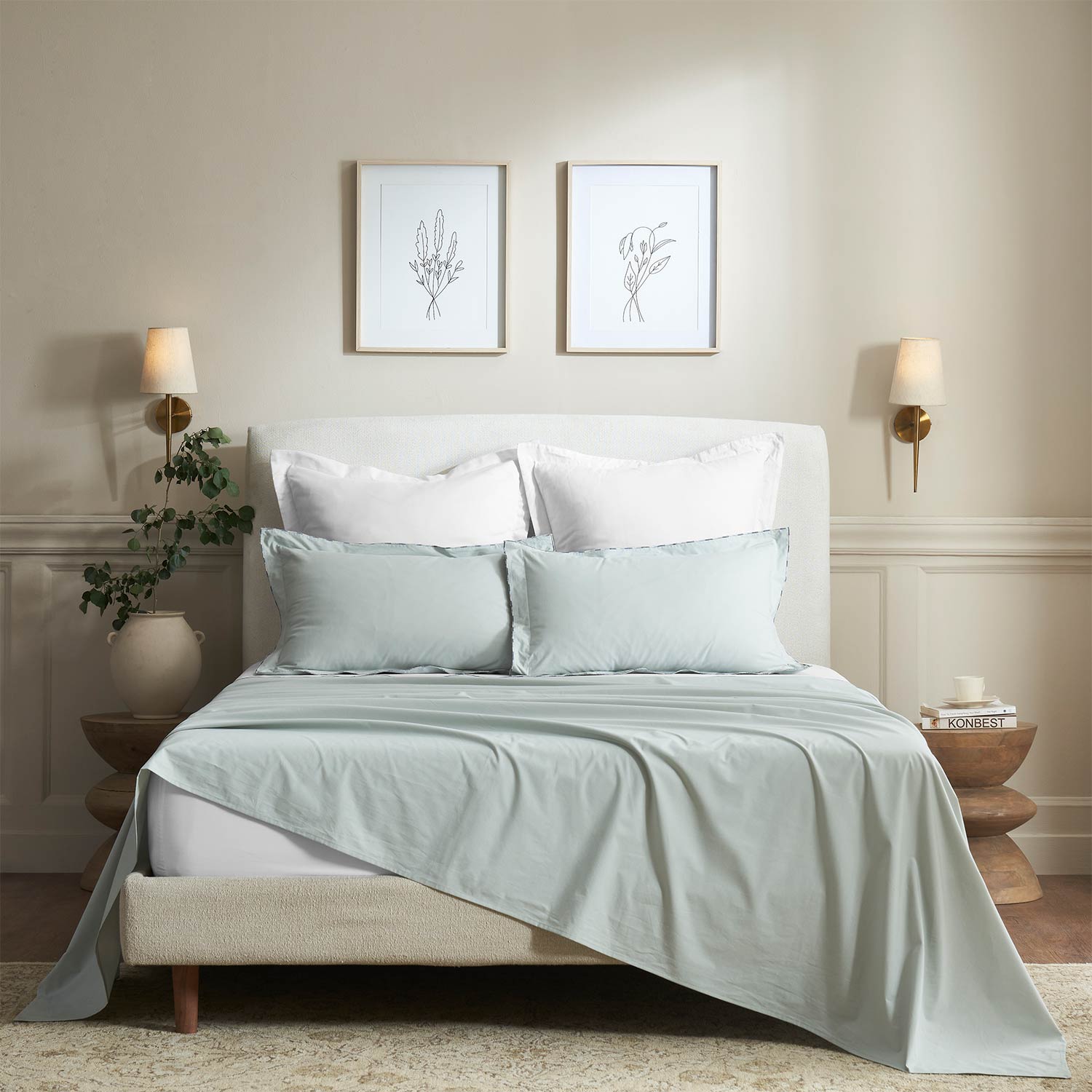Celune Cotton Percale Flatsheet Set