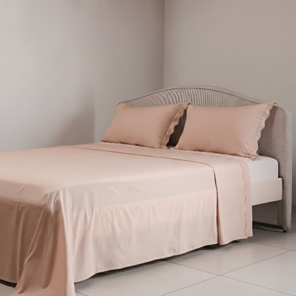 Camelia Cotton Percale Flatsheet Set
