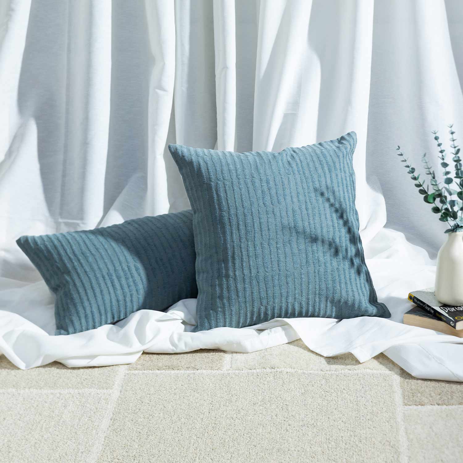 Neer-Ambar Cotton Jacquard Cushion Cover