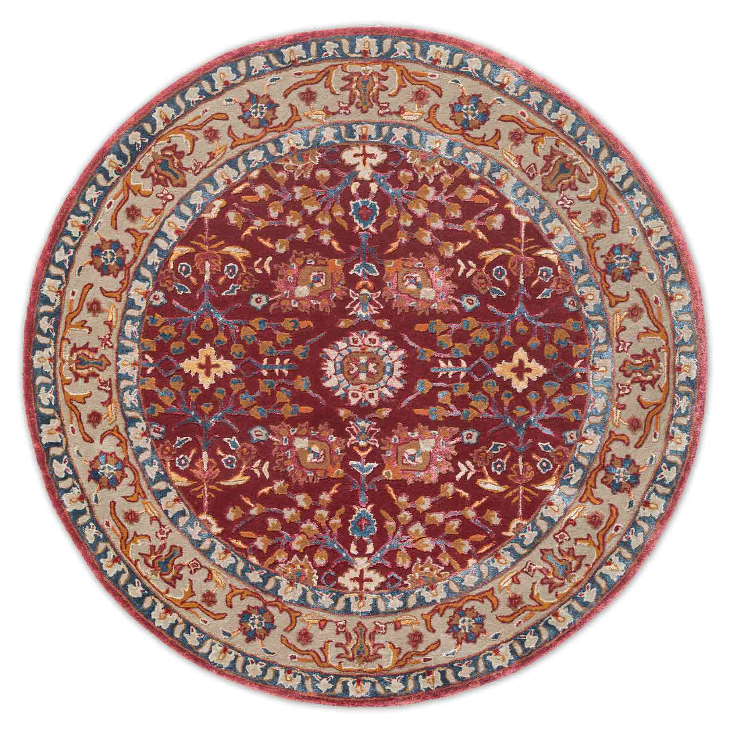 Mahin Hand Tufted Woollen And Viscose Round Rug
