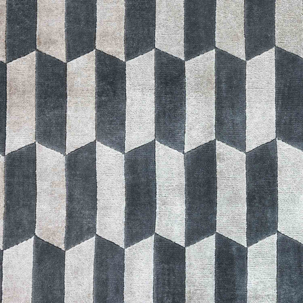 Tibetan Hand Knotted Woollen And Viscose Rug