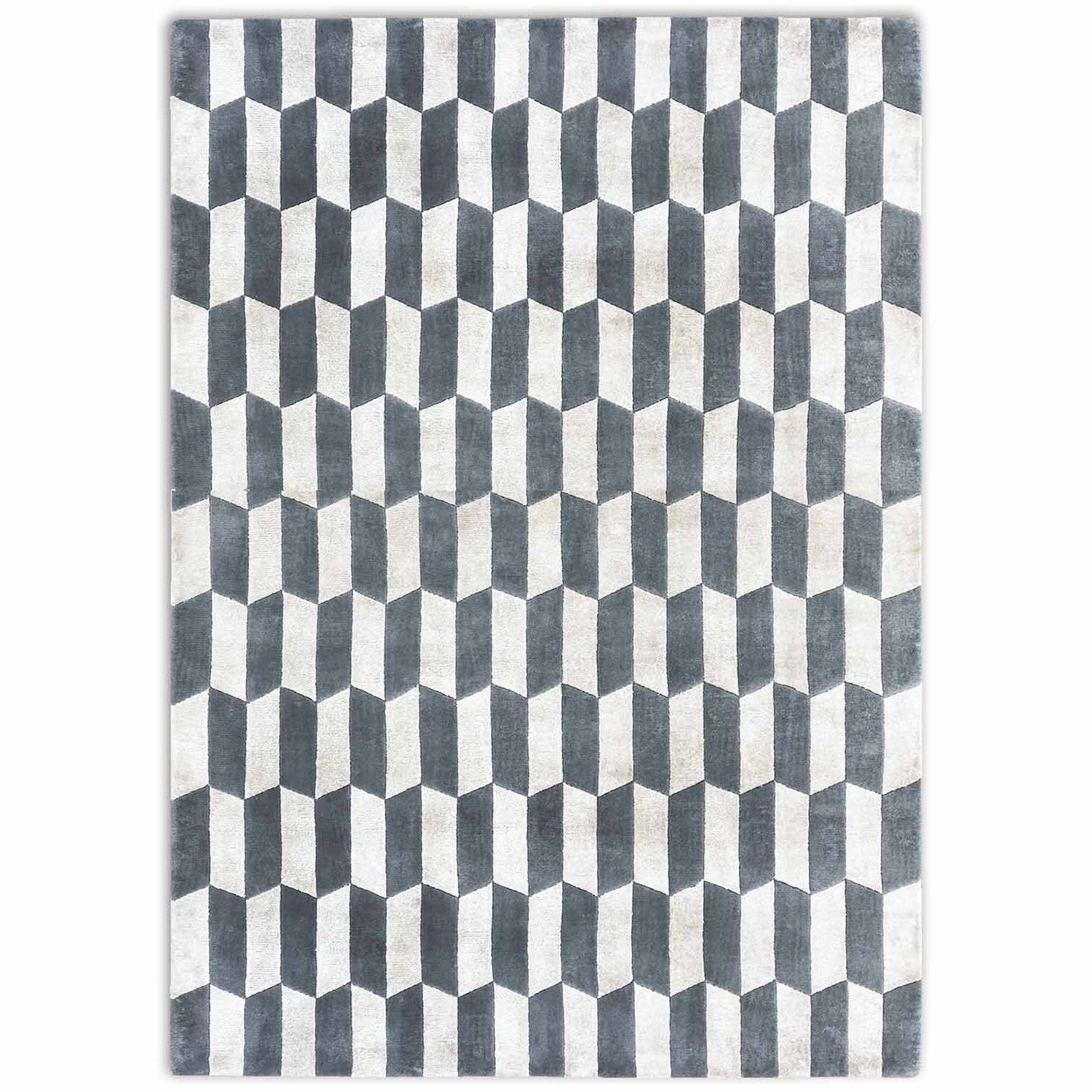 Tibetan Hand Knotted Woollen And Viscose Rug