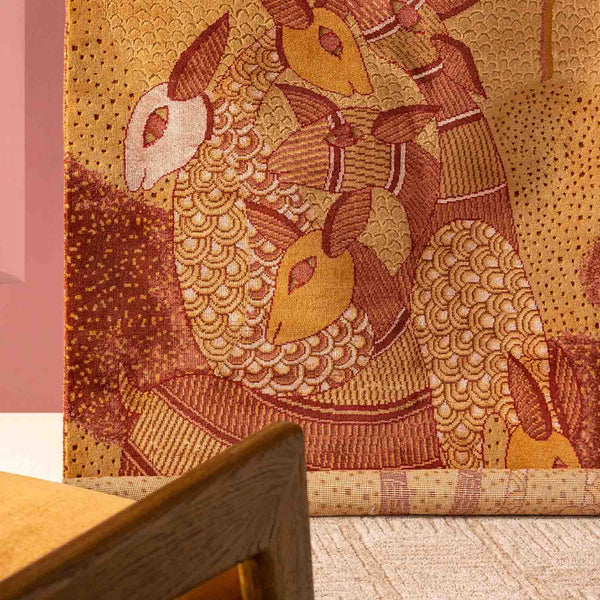 Mrigya Hand Knotted Woollen And Viscose Rug