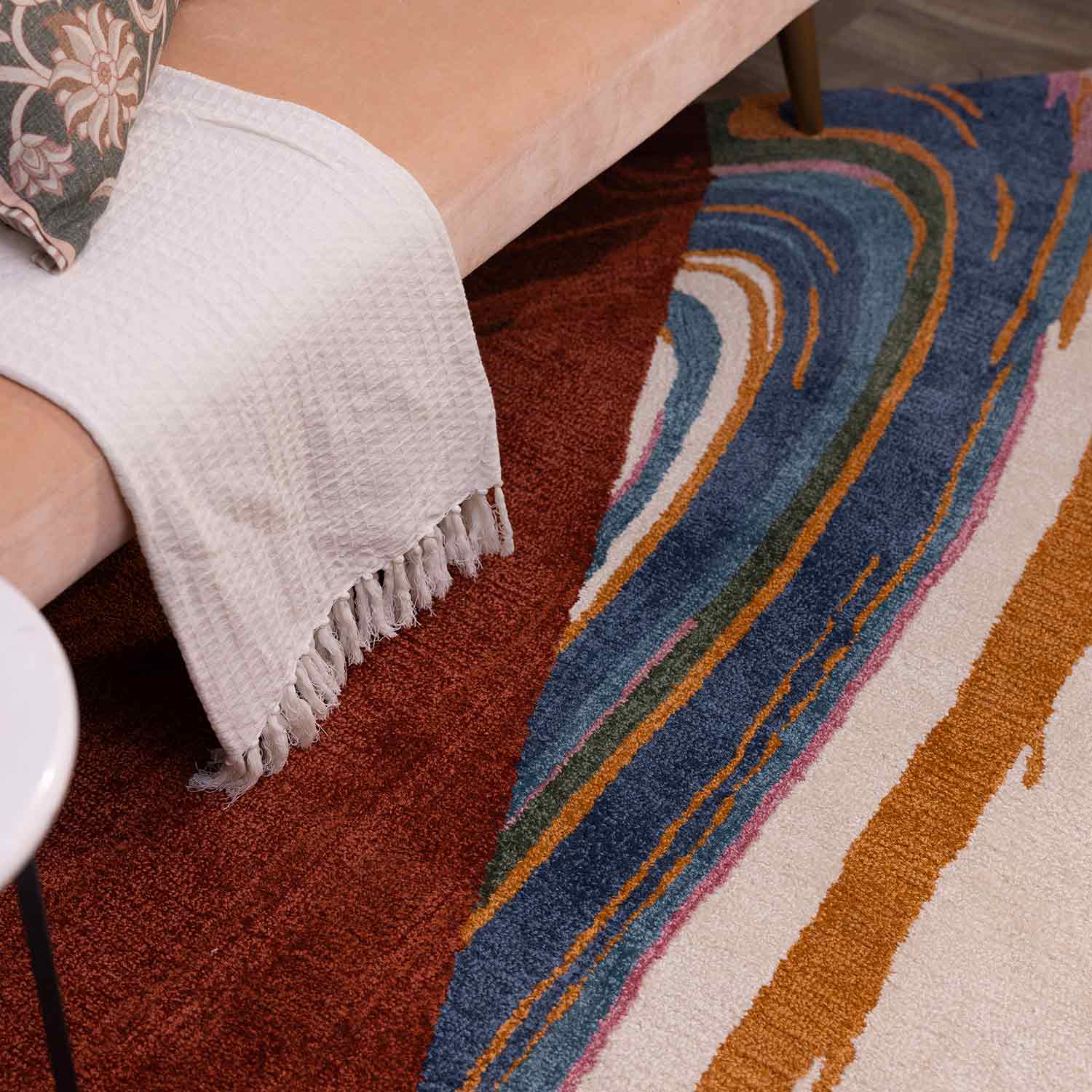 Flory Hand Tufted Woollen And Viscose Rug