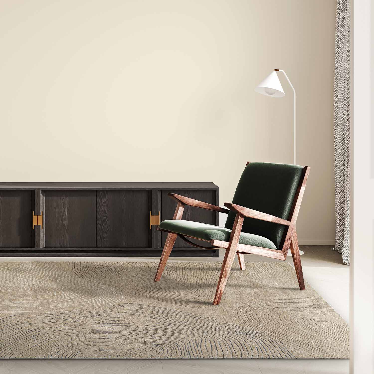 Lateef Hand Tufted Woollen And Viscose Rug