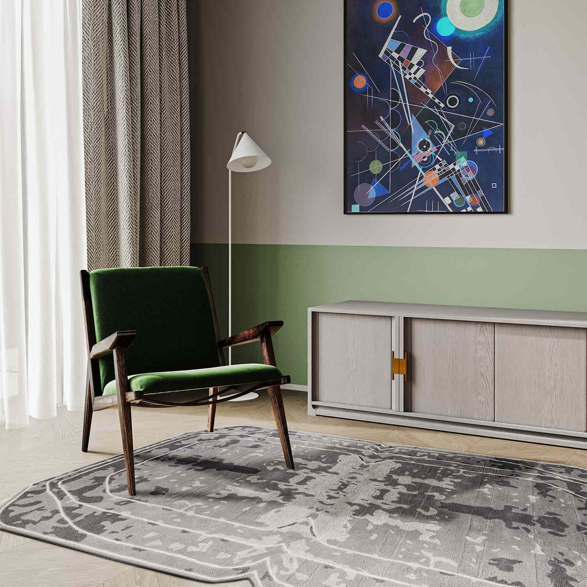 Voodoo Rug Spidey Hand Tufted Woollen And Viscose Rug