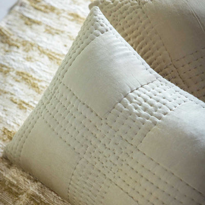 Quadra Vegan Silk Handquilted Lumbar Cushion Cover