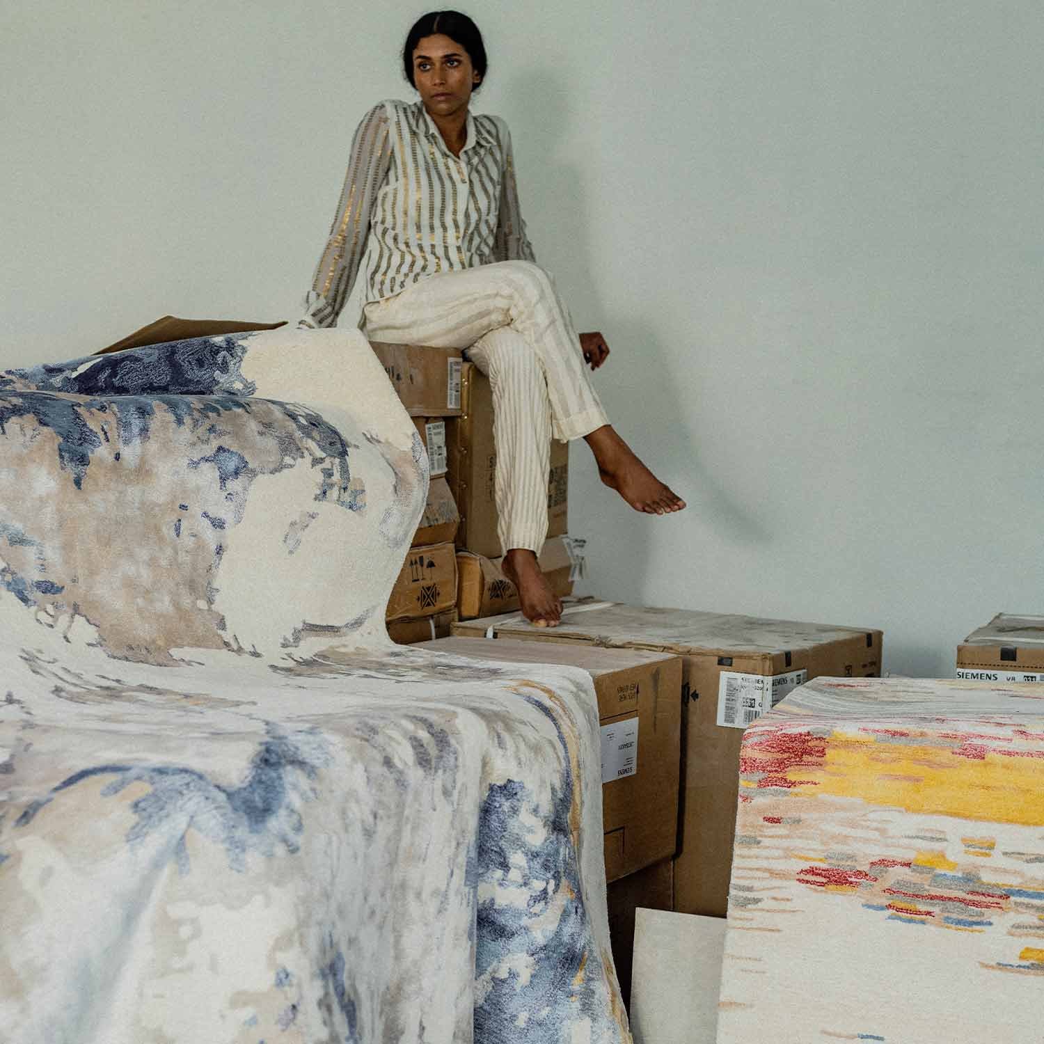 Zephyr Hand Tufted Woollen And Viscose Rug