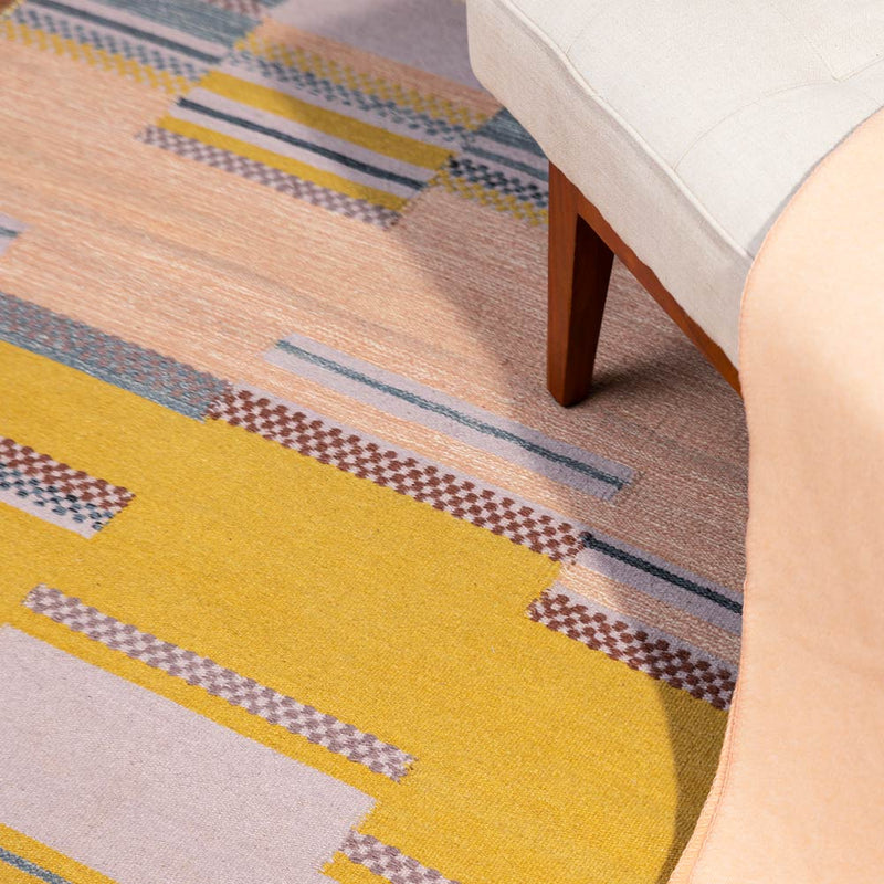 Chaitra Hand Woven Woollen Dhurrie