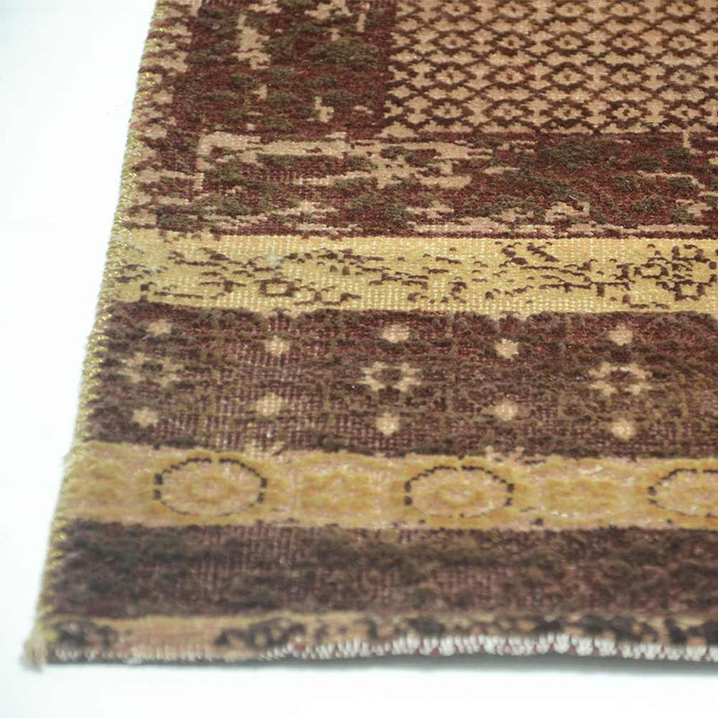 Charbagh Hand Knotted Woolen and Silk Rug
