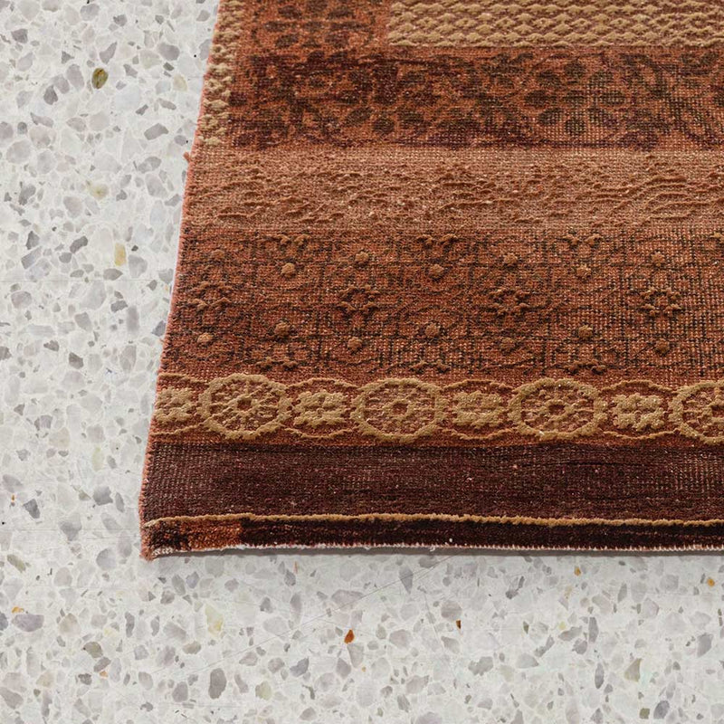 Charbagh Hand Knotted Woollen and Silk Rug