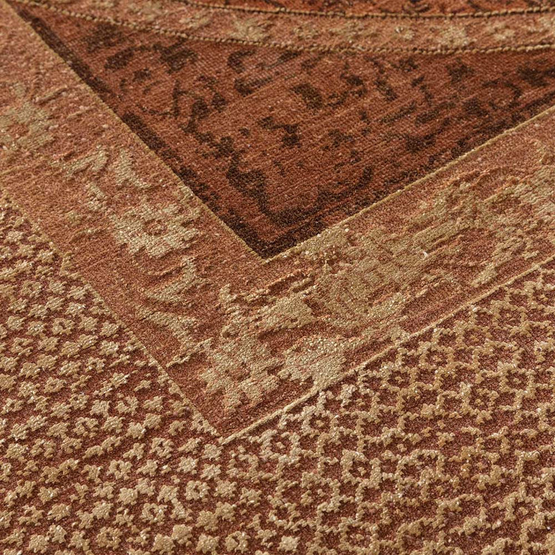 Charbagh Hand Knotted Woollen and Silk Rug