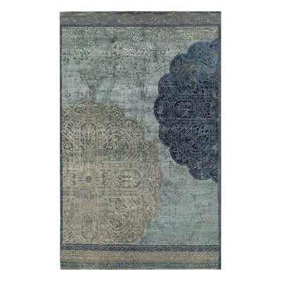 Qafia Hand Knotted Woollen and Silk Rug  By Tarun Tahiliani