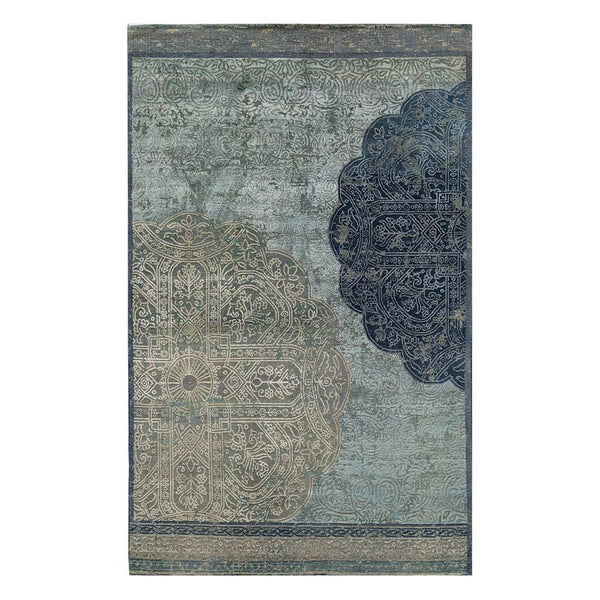 Qafia Hand Knotted Woollen and Silk Rug  By Tarun Tahiliani