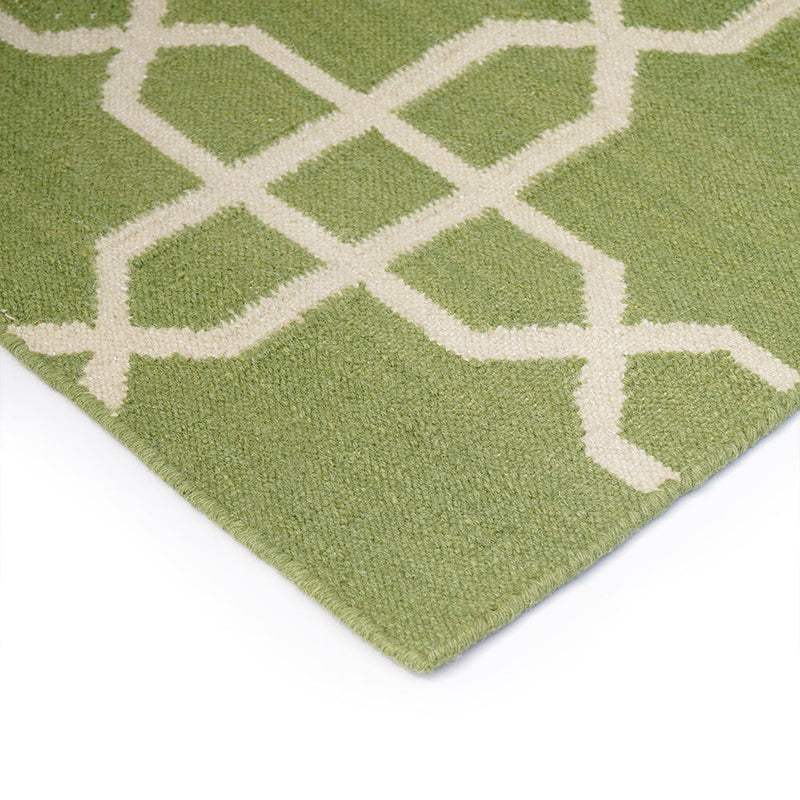 Algebraic Hand Woven  Woollen Dhurrie