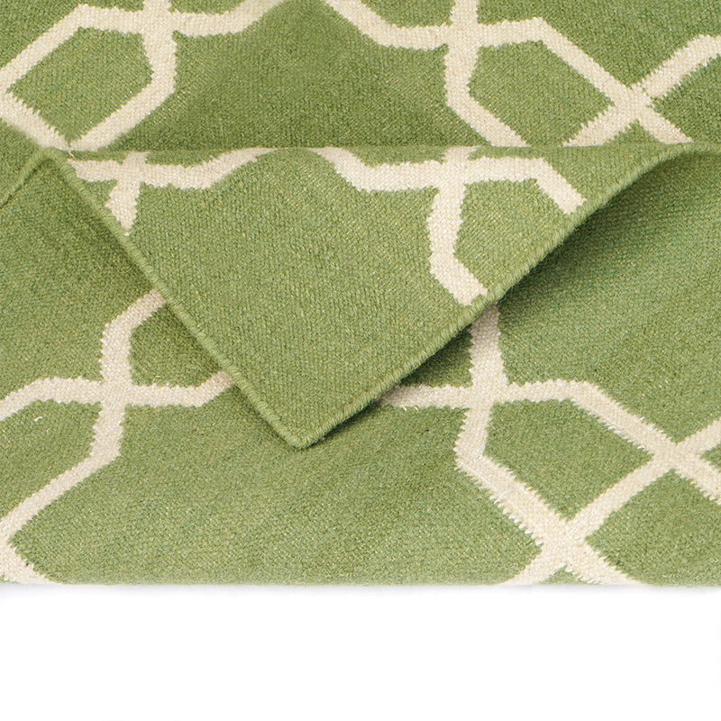 Algebraic Hand Woven  Woollen Dhurrie