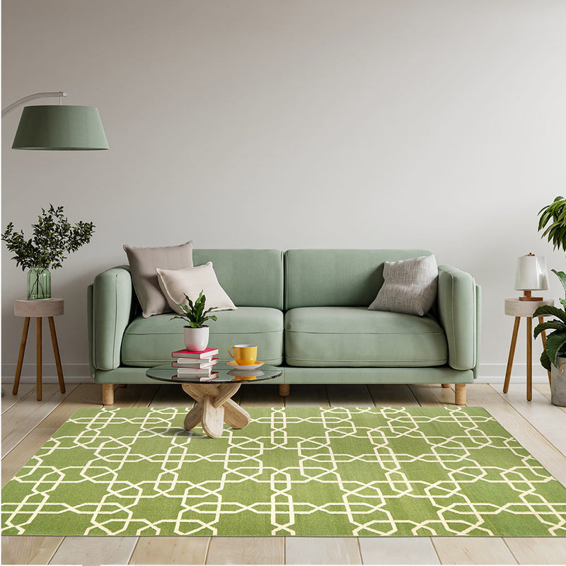 Algebraic Hand Woven  Woollen Dhurrie