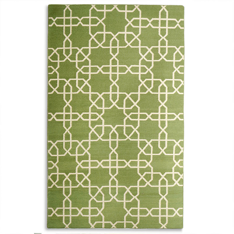 Algebraic Hand Woven  Woollen Dhurrie