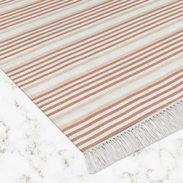 Strypei Hand Woven Woollen Dhurrie