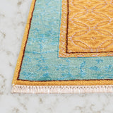 Seher Hand Knotted Woollen and Viscose Rug