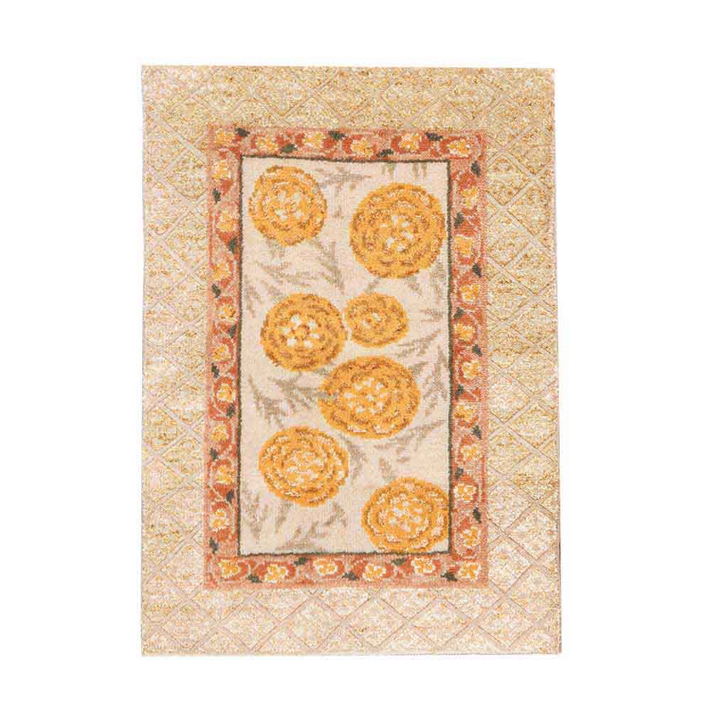 Meera Hand Knotted Woollen and Viscose Rug