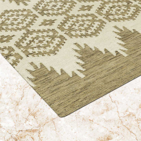 Redvic Hand Woven Woollen Dhurrie