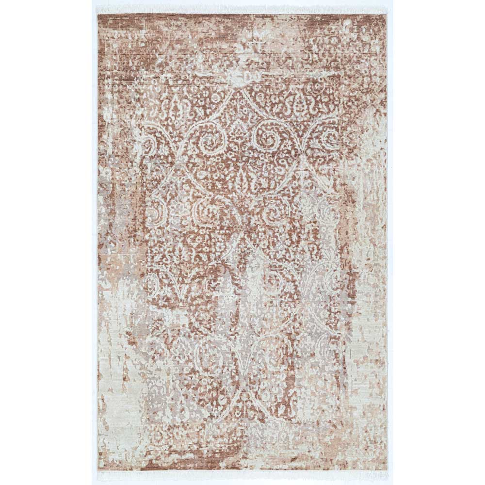 Meraki Hand Knotted Woollen And Viscose Rug