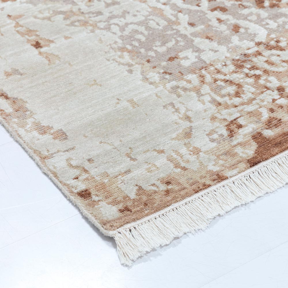 Meraki Hand Knotted Woollen And Viscose Rug