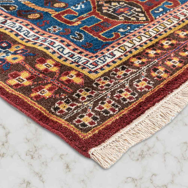 Qashqai Medallion Hand Knotted Woolen Rug