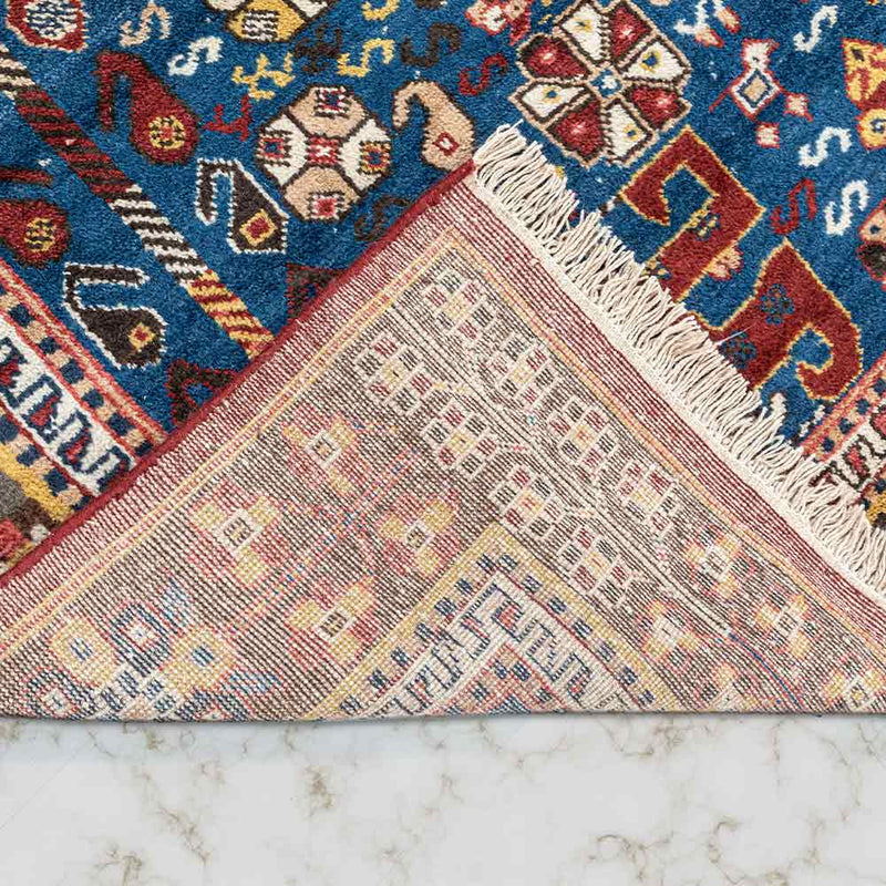 Qashqai Medallion Hand Knotted Woolen Rug