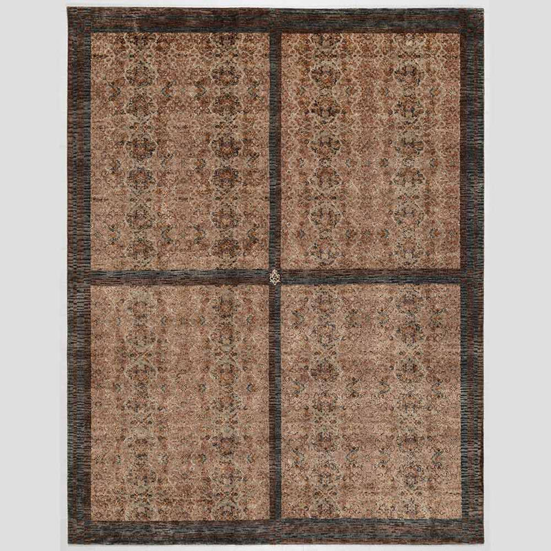 Chronicles of Madras Hand Knotted Woollen and Silk Rug By Shantanu And Nikhil