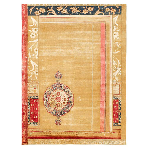 Brocade Garden Hand Knotted Woollen and Silk Rug By Tarun Tahiliani