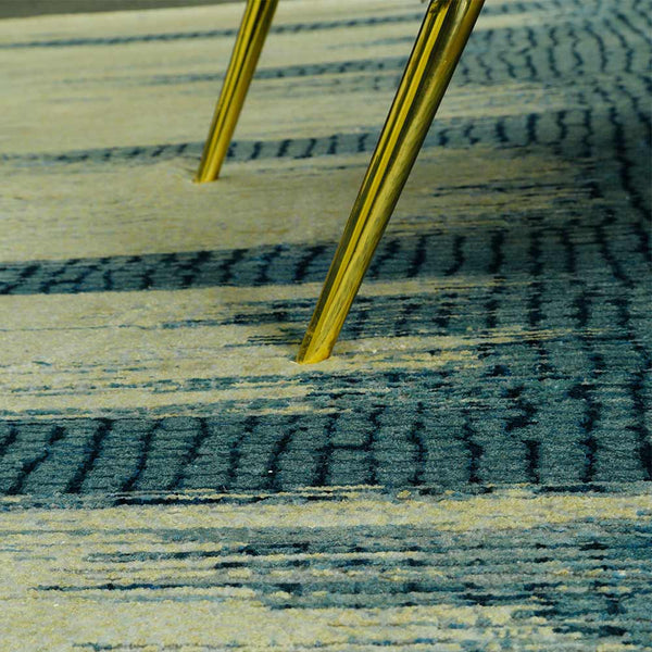 Leheriya Hand Knotted Woollen and Silk Rug By Abraham & Thakore