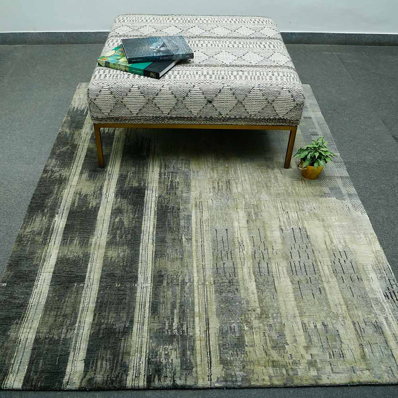 Ituri Hand Knotted Woollen and Silk Rug By Abraham & Thakore