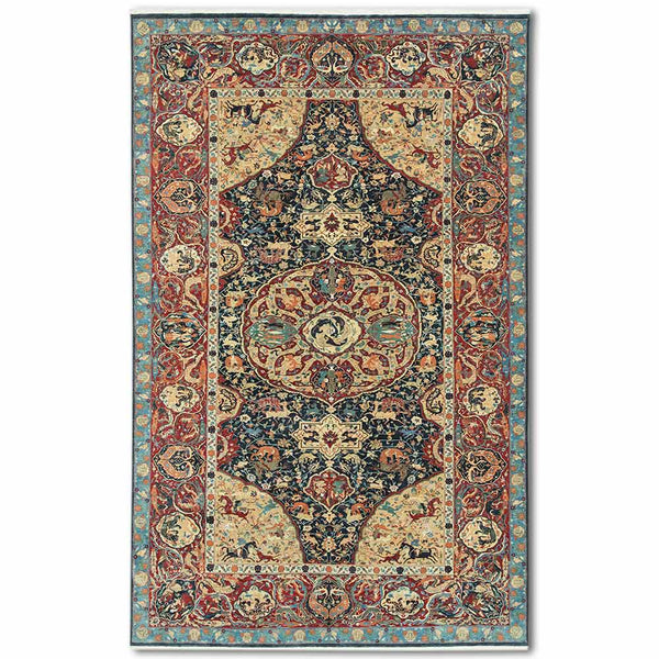 Hunting Hand Knotted Woollen Rug